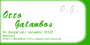 otto galambos business card